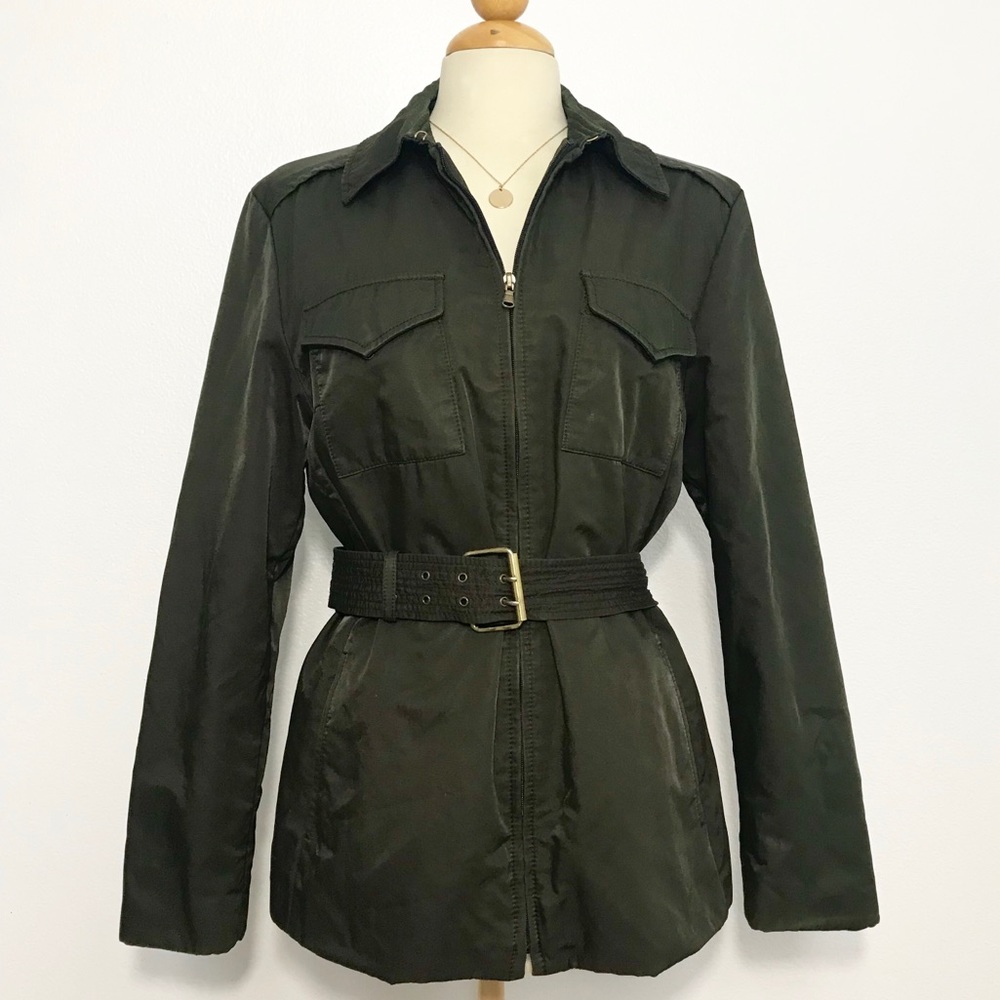 NINE WEST olive green water resistant jacket